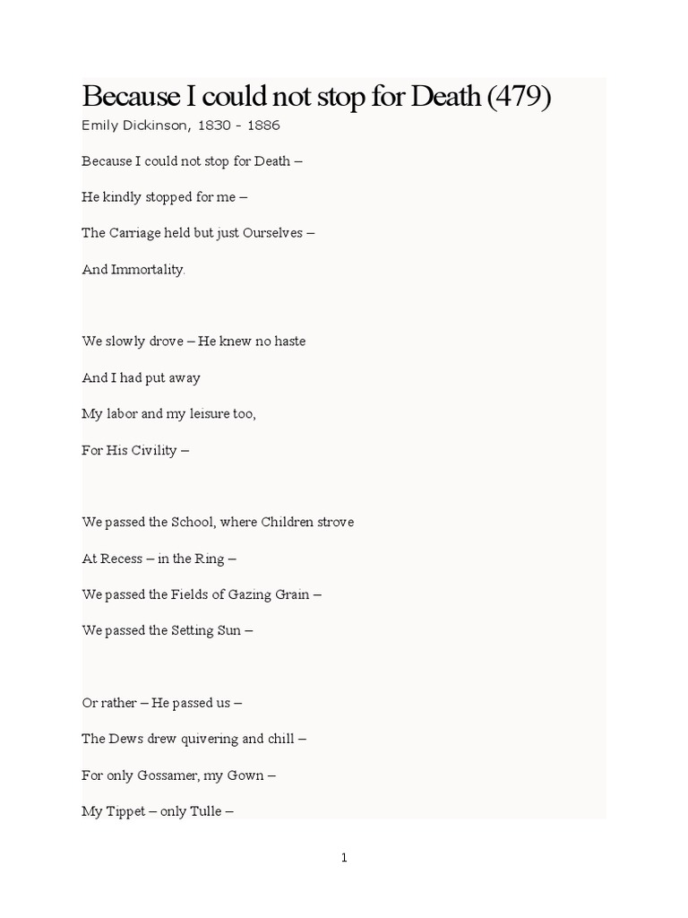because i could not stop for death pdf because i could not stop for death analysis pdf